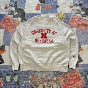 University of Nebraska reverse weave crewneck